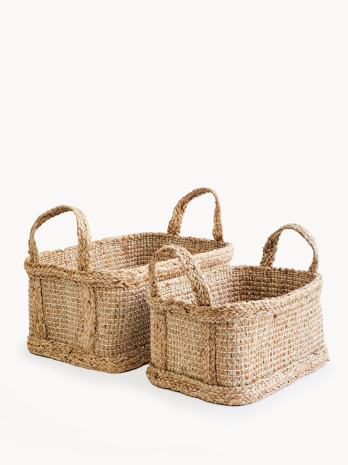 Bono braided jute storage basket