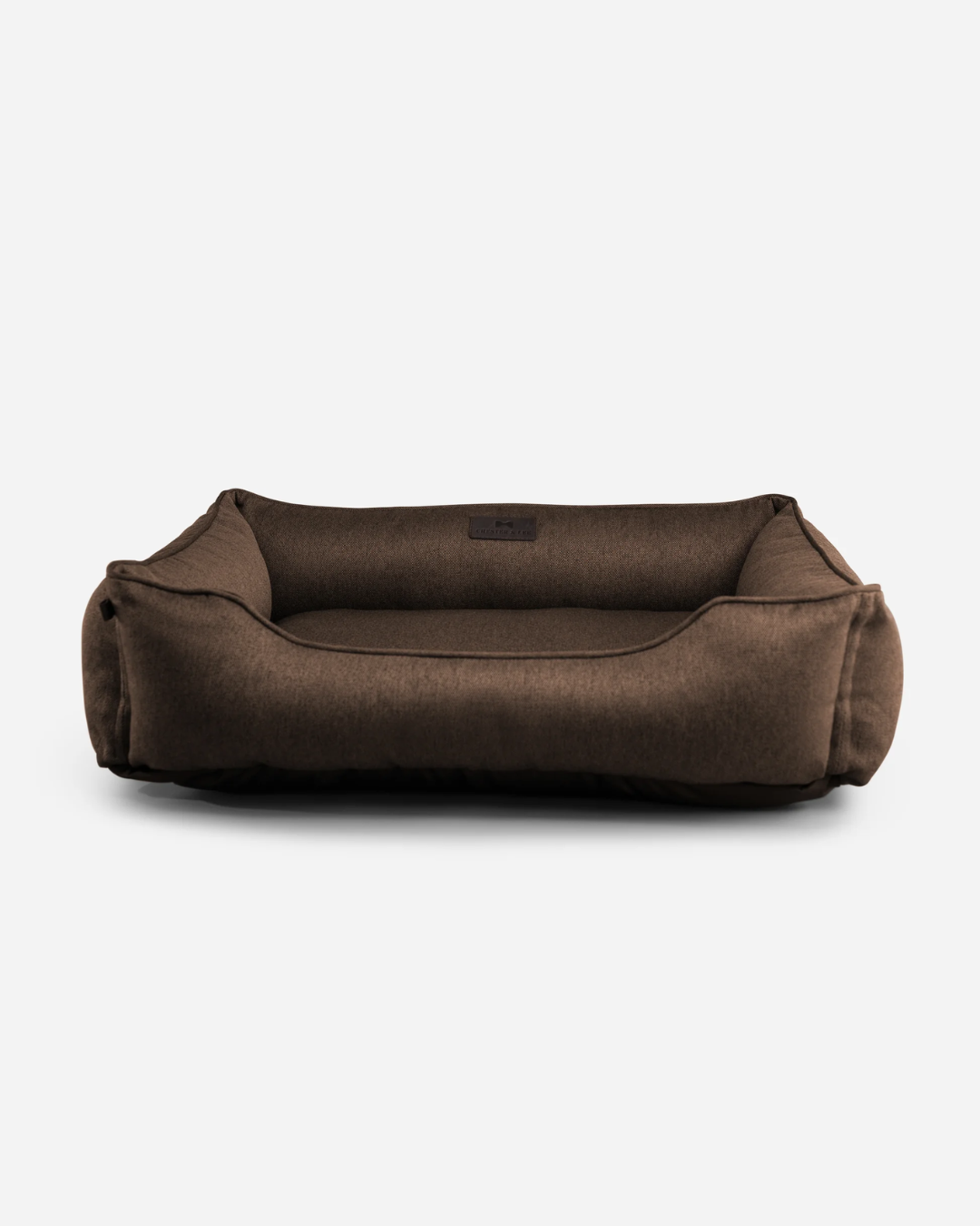 Brown cotton sleeper dog bed