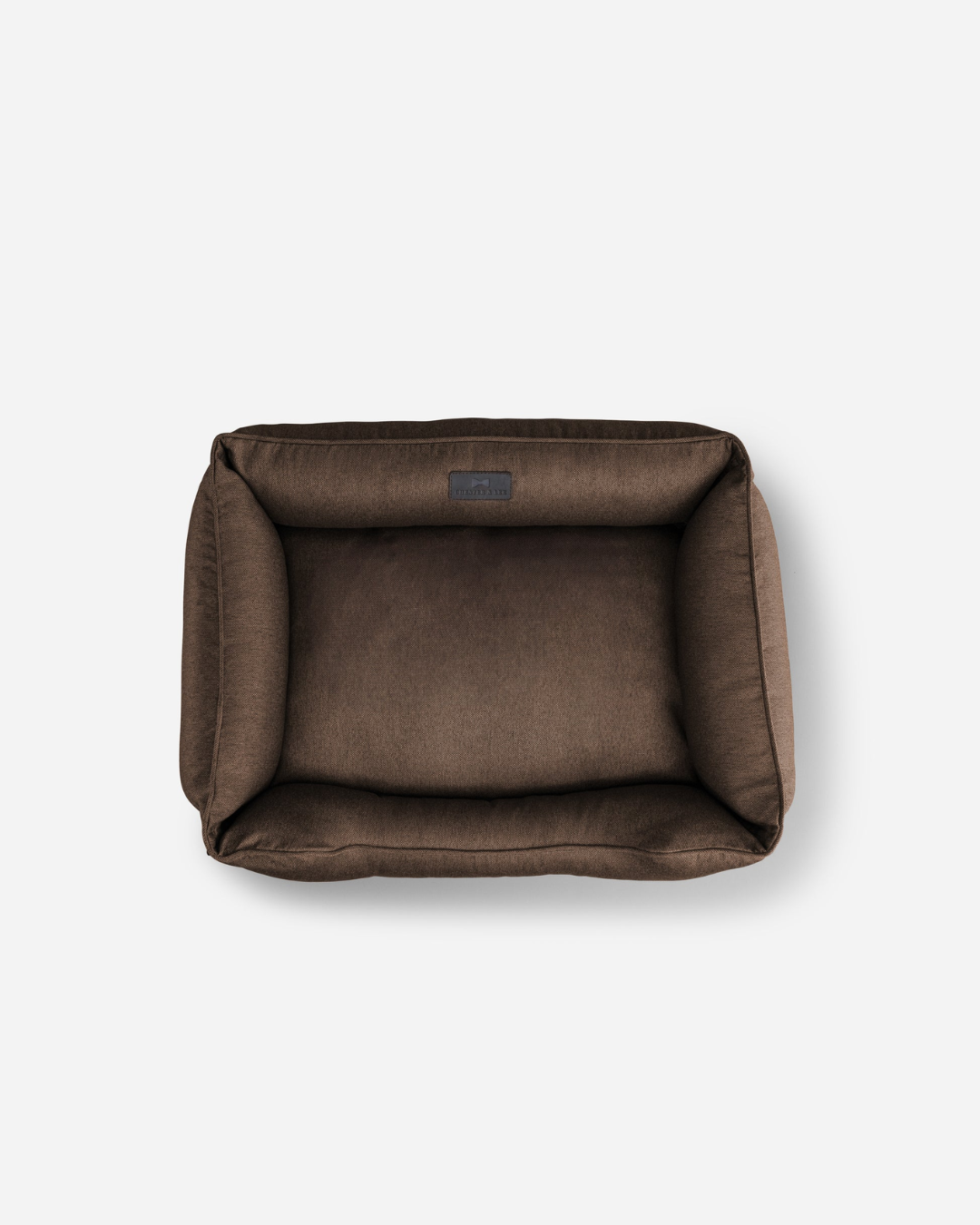 Brown cotton sleeper dog bed
