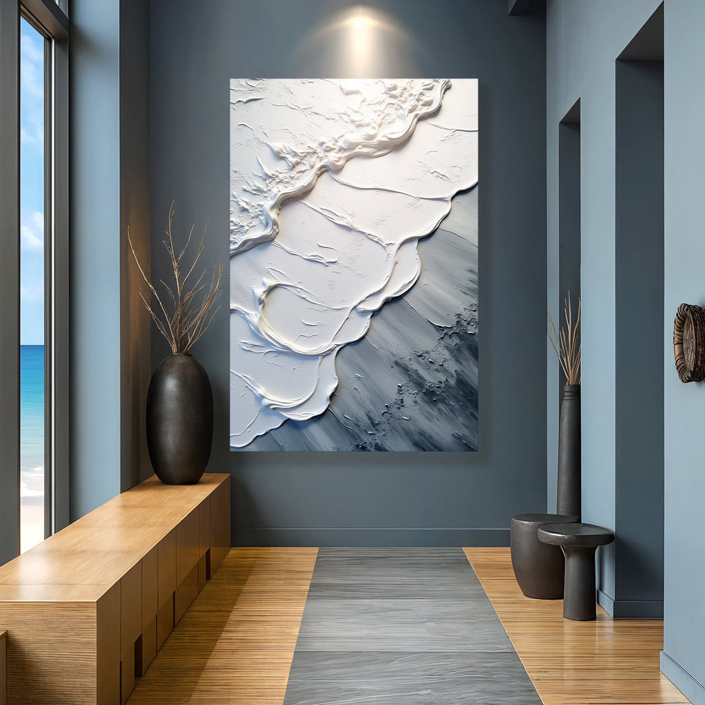 Drift textured abstract relief wall art
