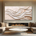 Stillwater sculptural wave relief wall art