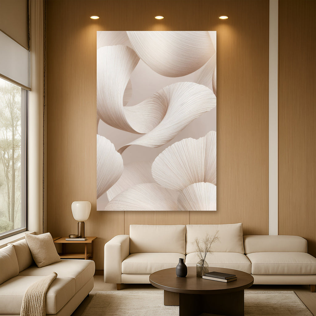 Bloom organic form relief wall art
