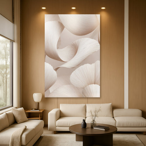 Bloom organic form relief wall art