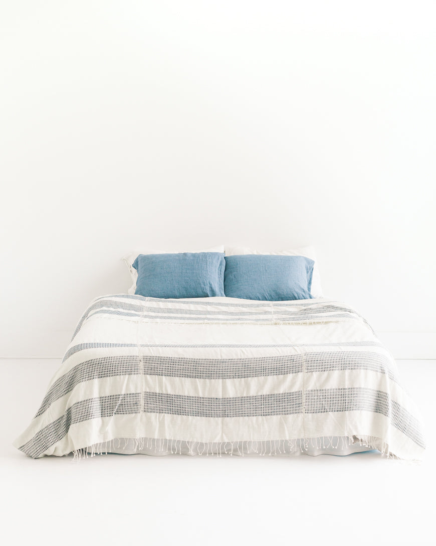 3 panel dotted cotton blanket 90x120 inches