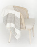 Riviera Handwoven Cotton Throw Blanket 38x72 – Artisan Ethiopian Weave | ESVILA