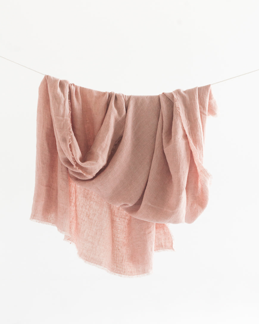 Stone washed linen tablecloth