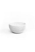Swirl white wavy ceramic bowl