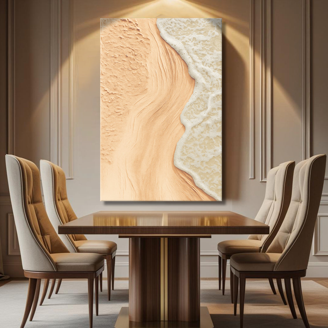 Shore study coastal relief wall art