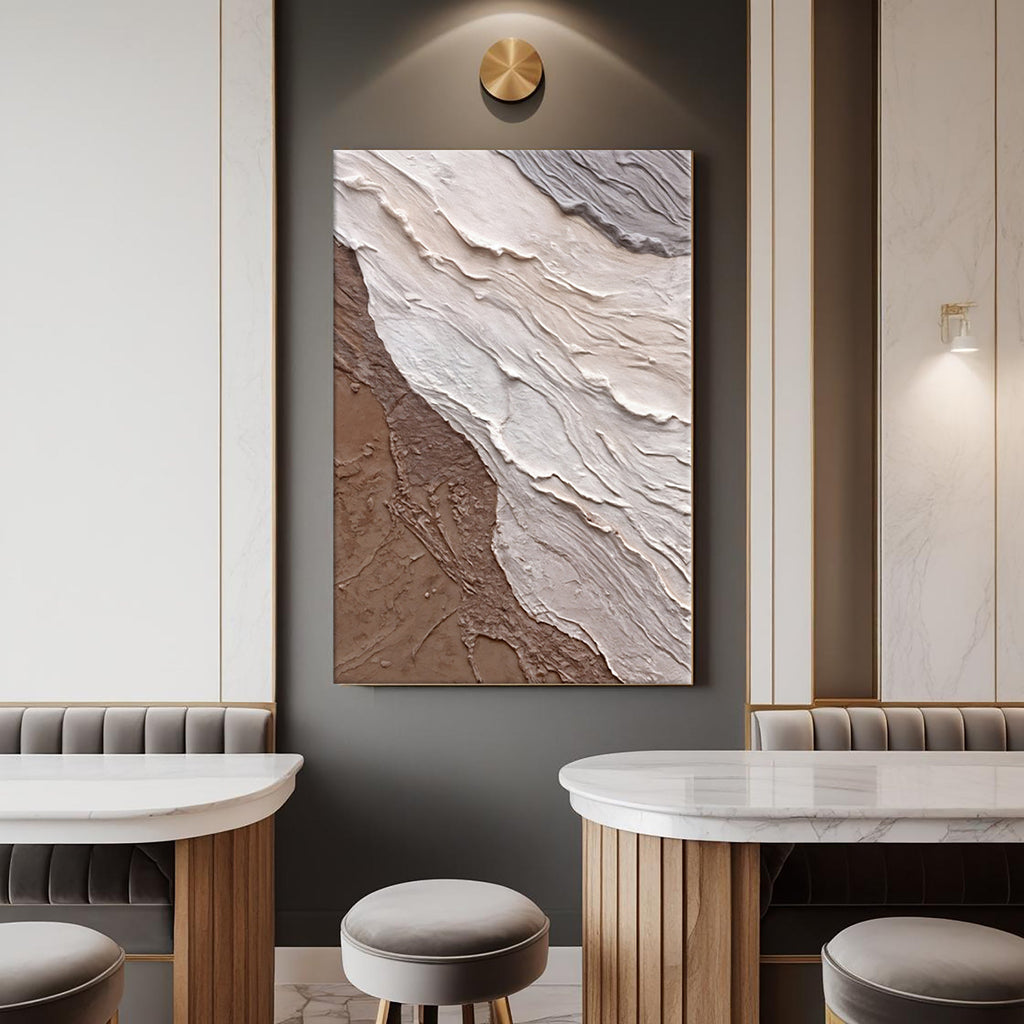 Terra abstract earthy waves wall art