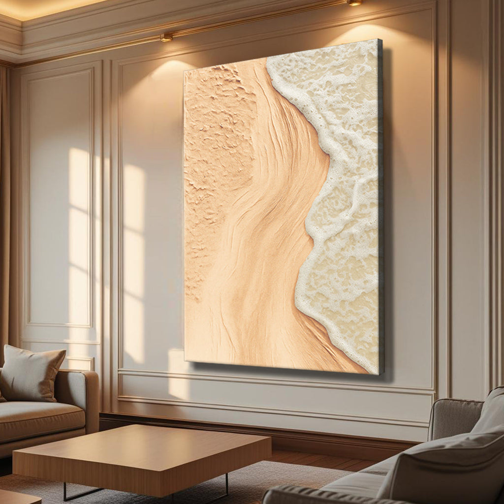Shore study coastal relief wall art