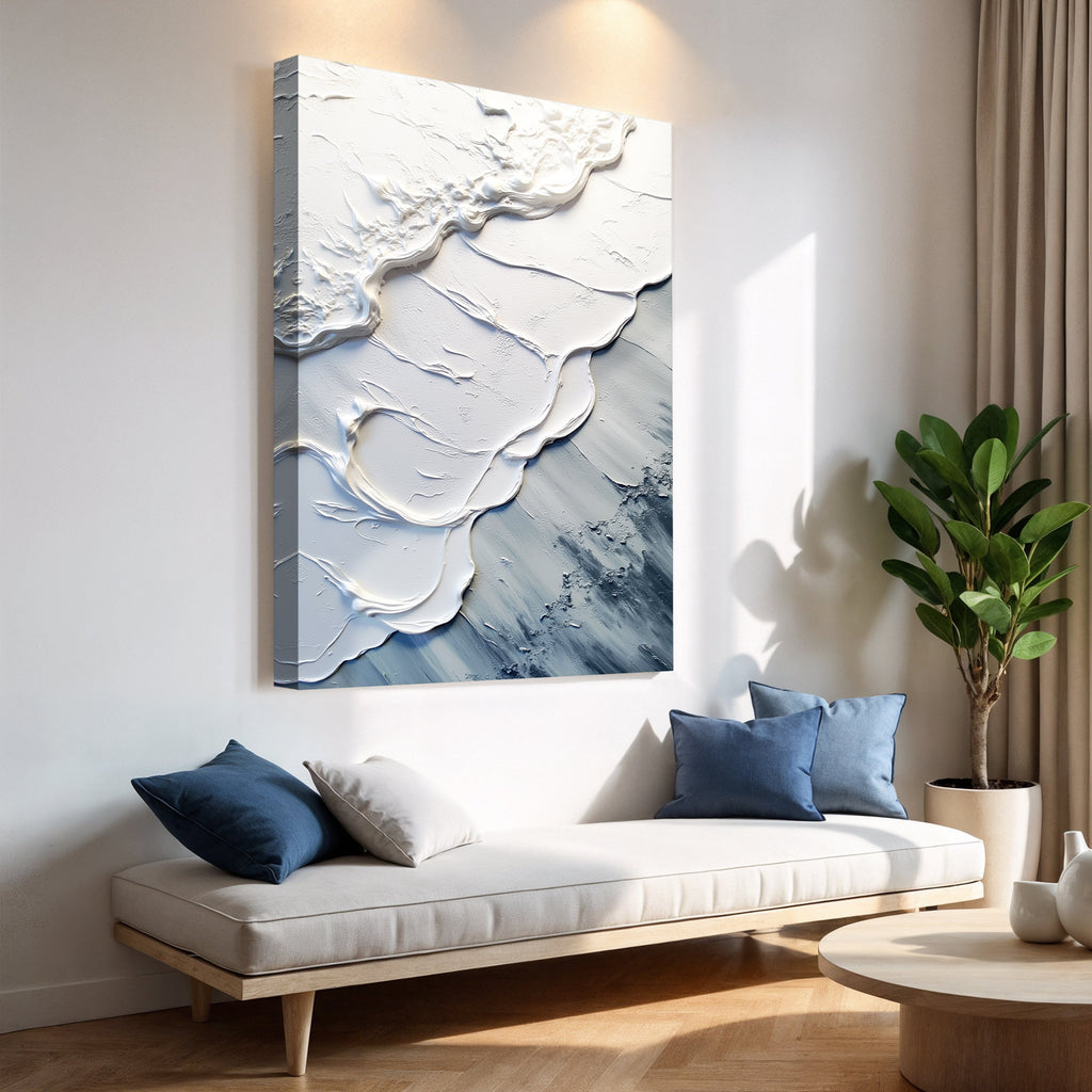Drift textured abstract relief wall art