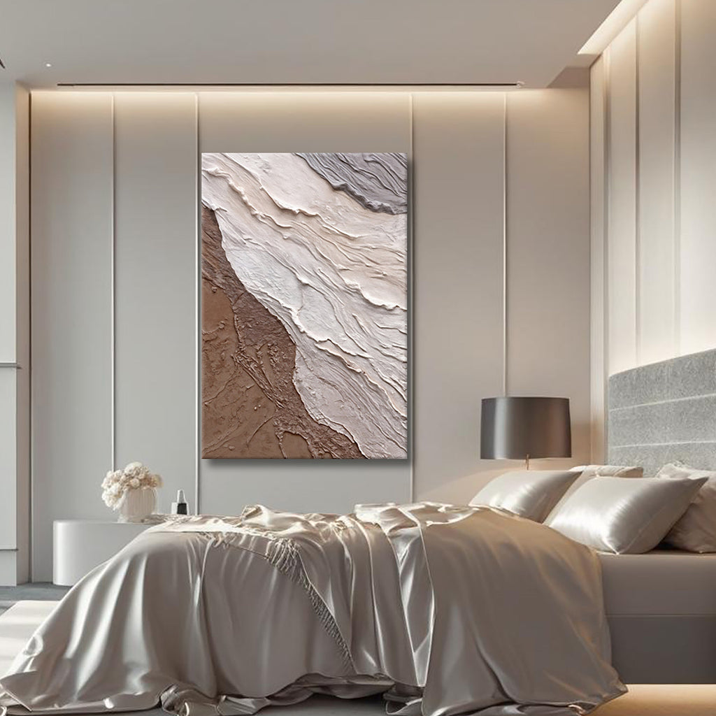 Terra abstract earthy waves wall art