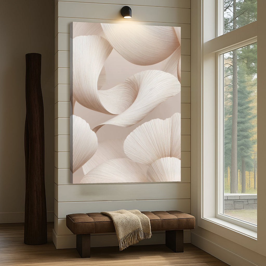 Bloom organic form relief wall art