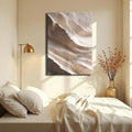 Pale drift neutral impasto wall art