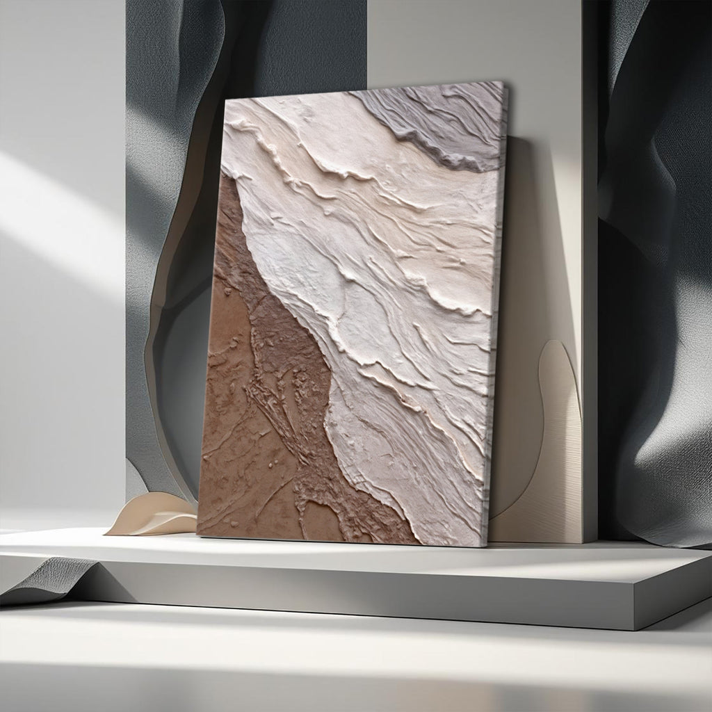 Terra abstract earthy waves wall art