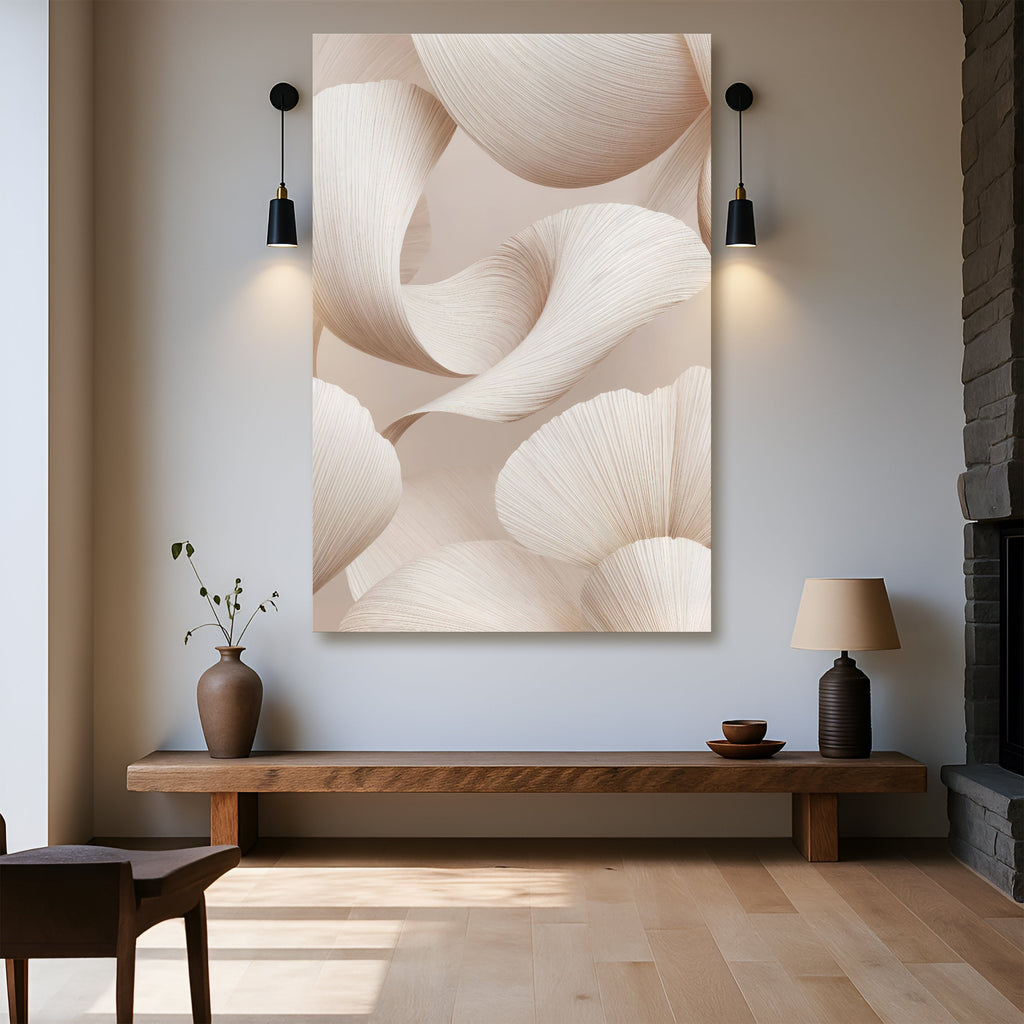 Bloom organic form relief wall art