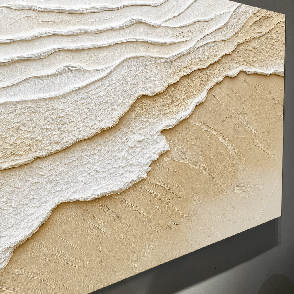 Sandbar neutral wave relief wall art