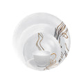 Fiume D'Oro Place Setting, 5-Piece Service for 4 | French Porcelain, Made in Portugal