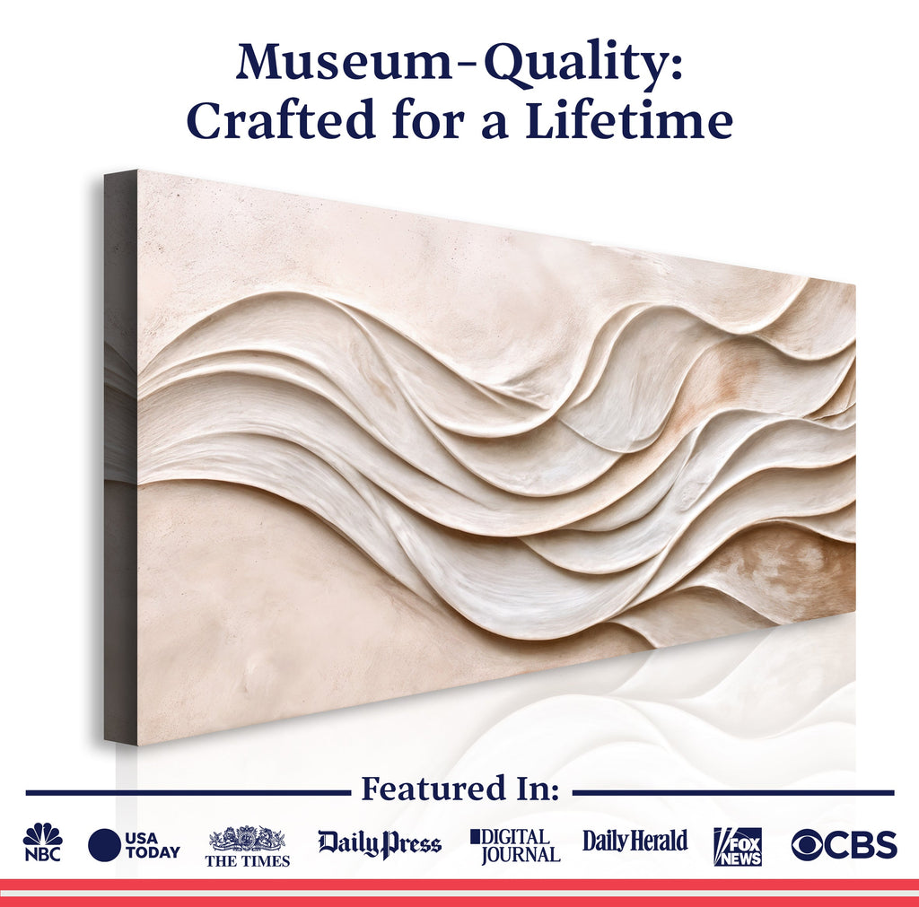 Stillwater sculptural wave relief wall art