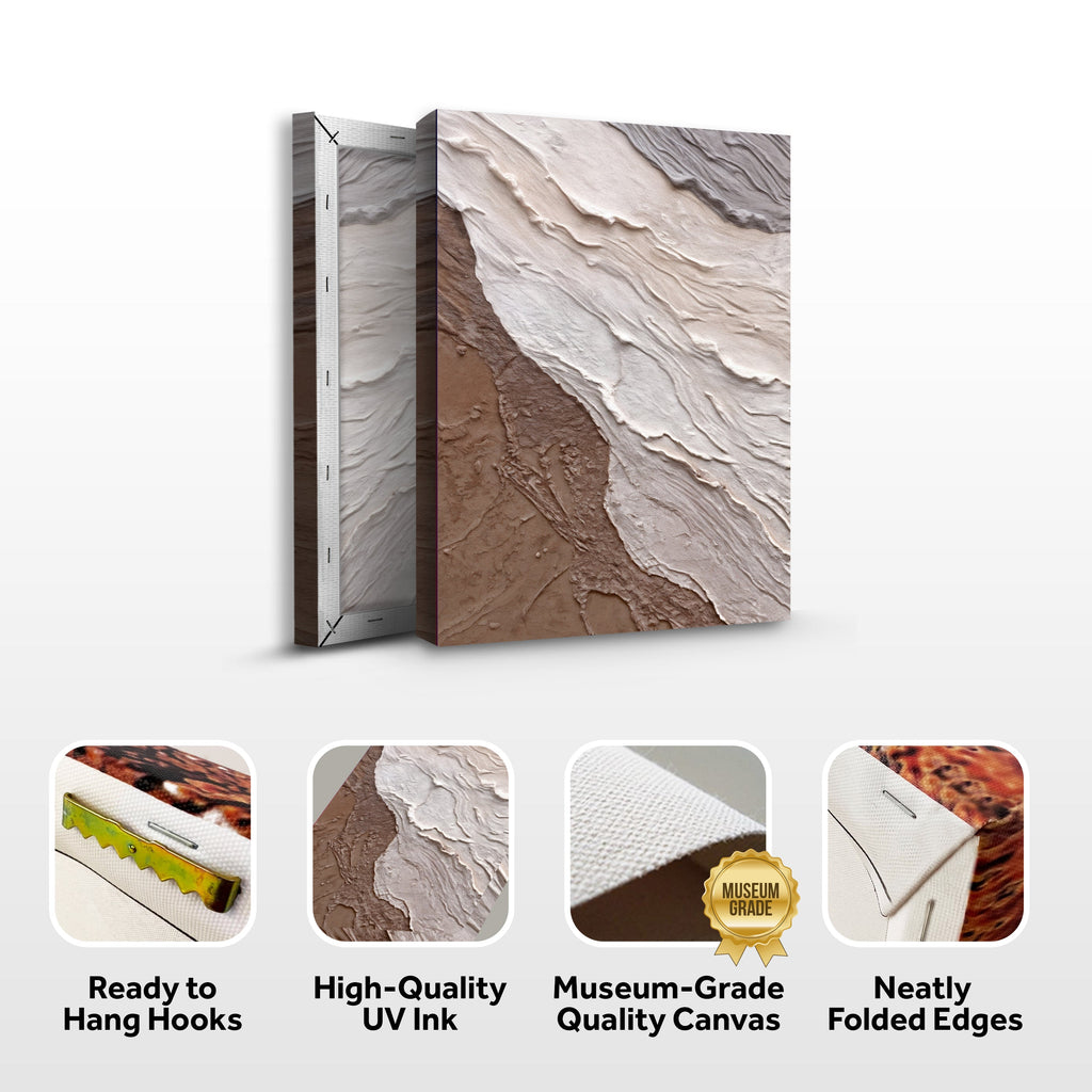 Terra abstract earthy waves wall art