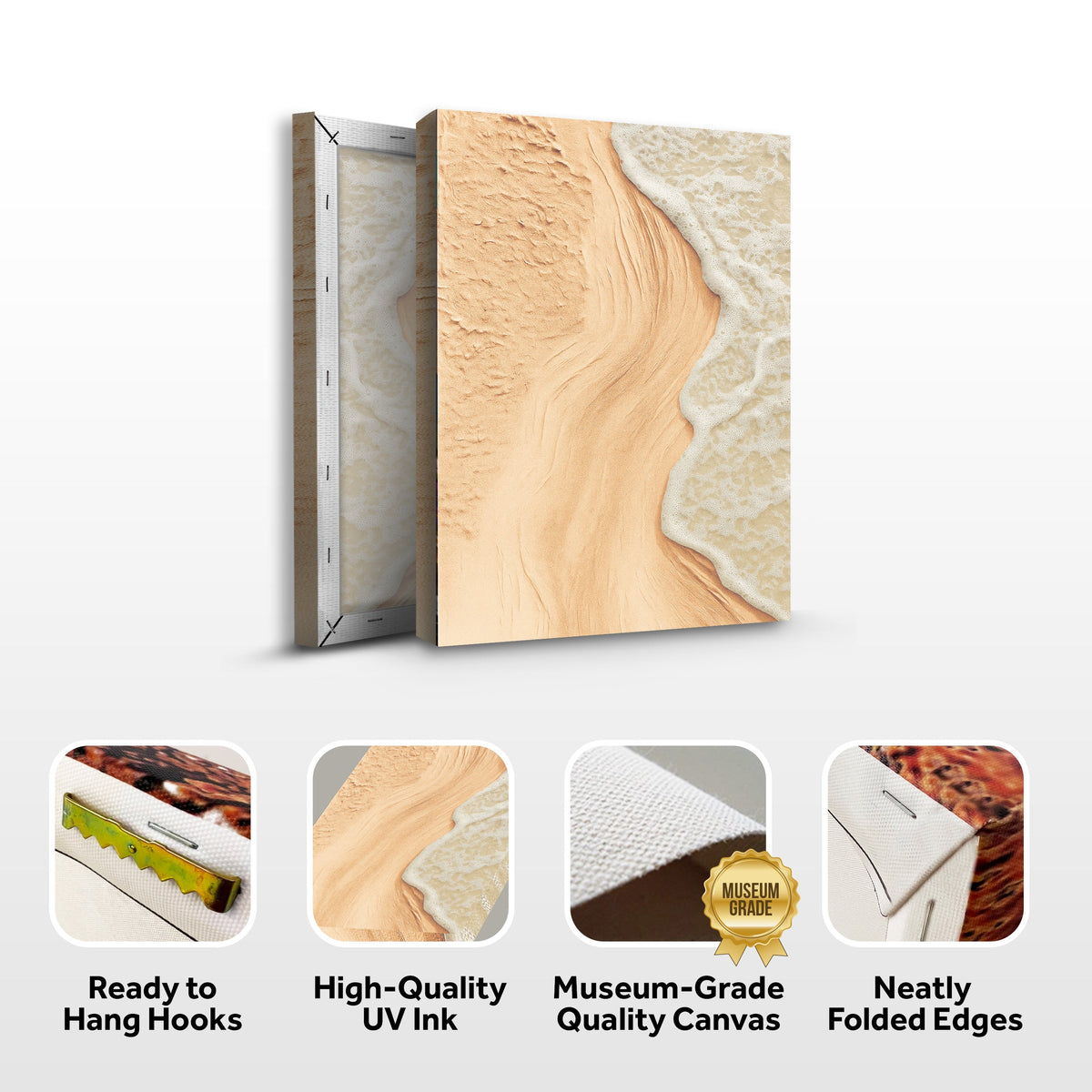 Shore study coastal relief wall art