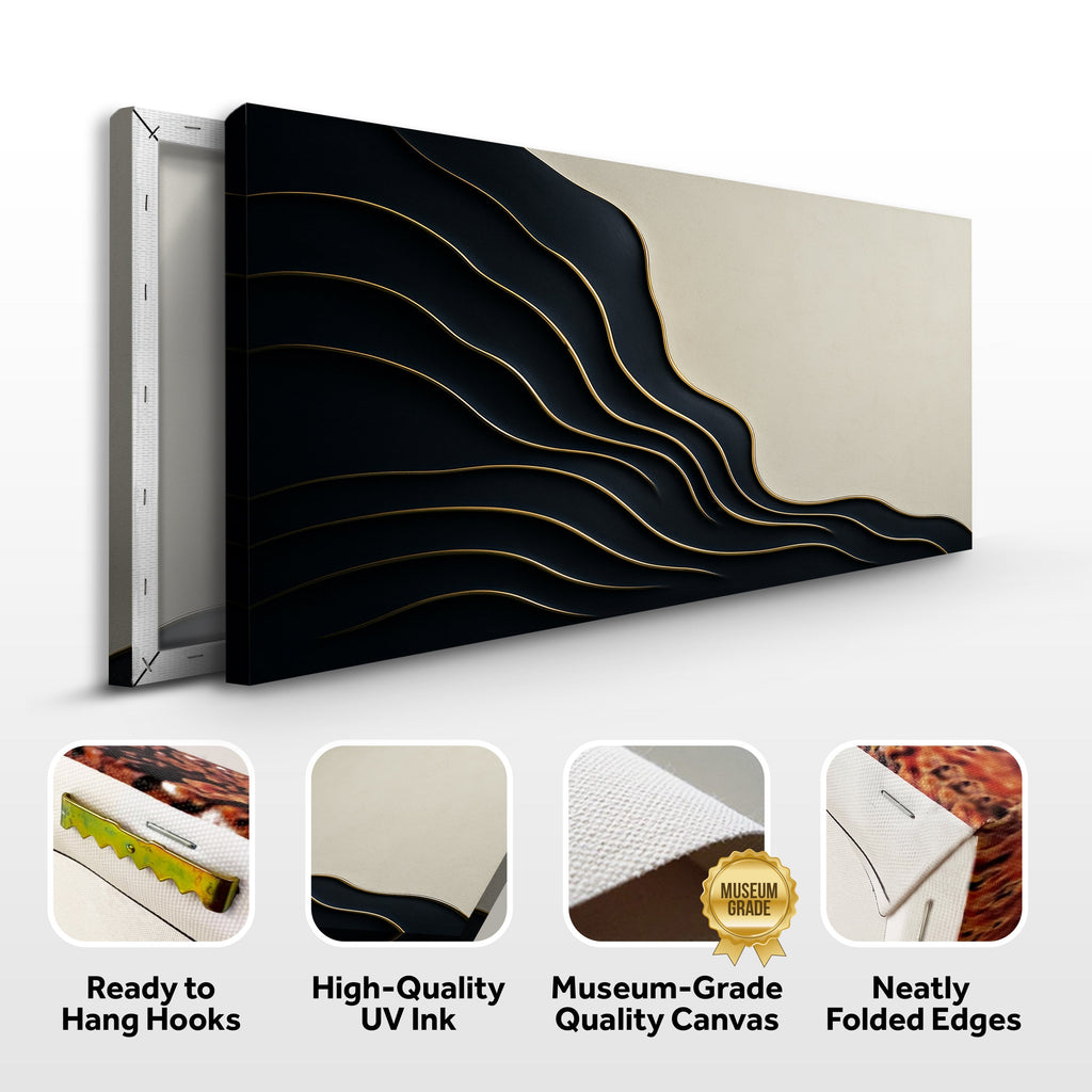 Contour wave abstract relief wall art