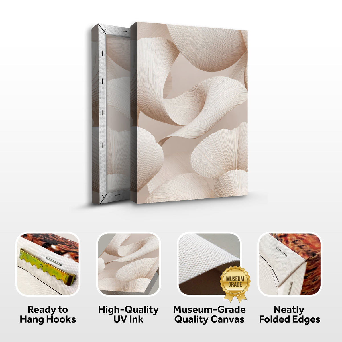 Bloom organic form relief wall art