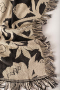 Addy Tuffet Floral Jacquard Cotton Throw Blanket 50x70" – Made in USA | ESVILA