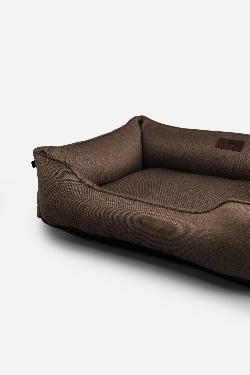 Brown cotton sleeper dog bed
