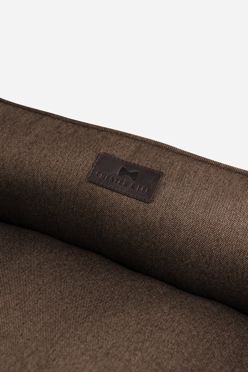 Brown cotton sleeper dog bed