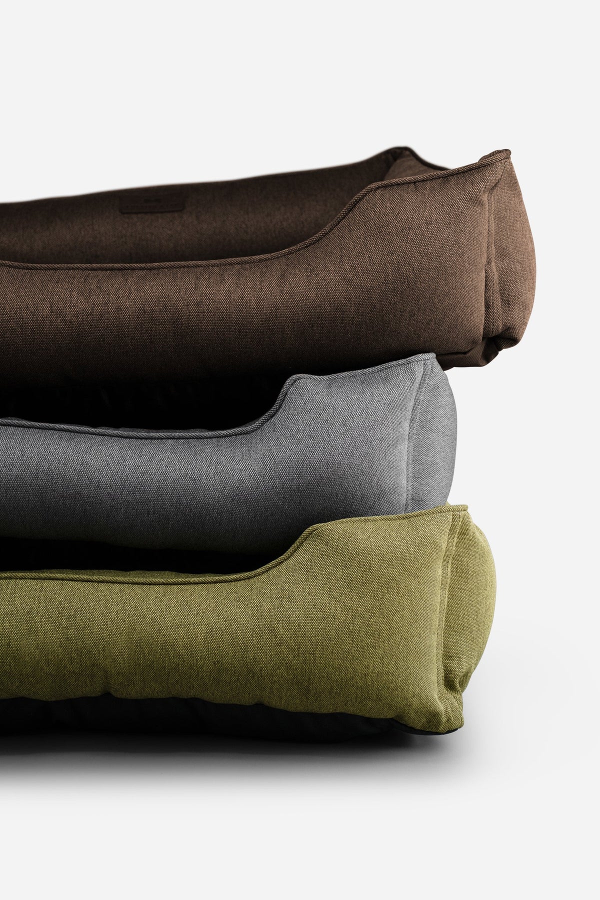 Brown cotton sleeper dog bed