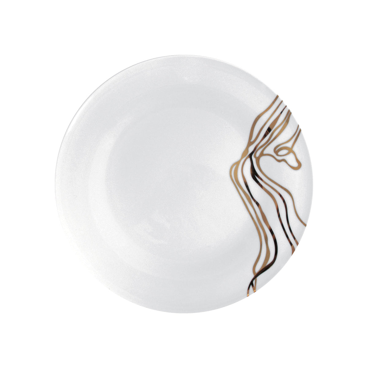 Fiume D'Oro Place Setting, 5-Piece Service for 4 | French Porcelain, Made in Portugal