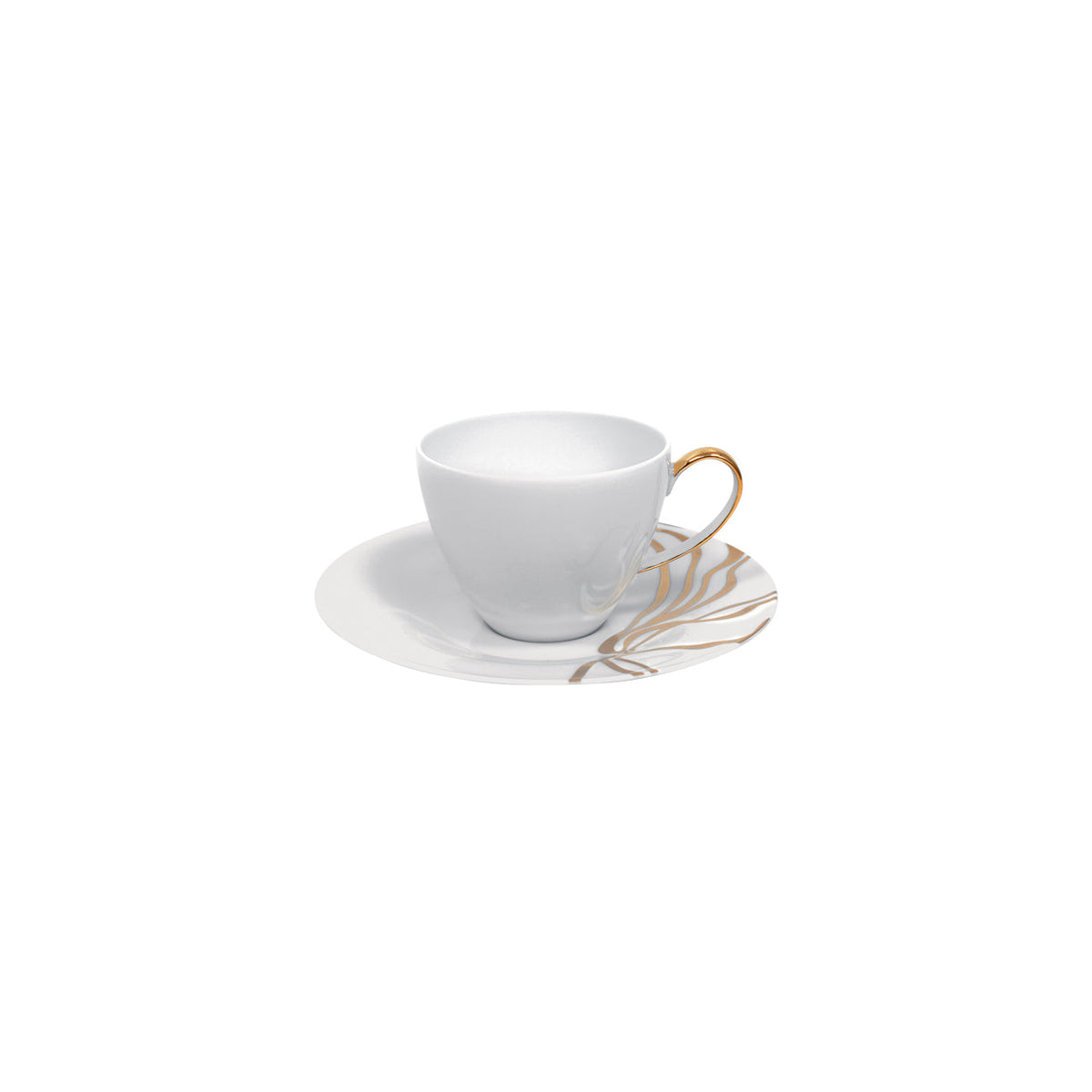 Fiume D'Oro Place Setting, 5-Piece Service for 4 | French Porcelain, Made in Portugal