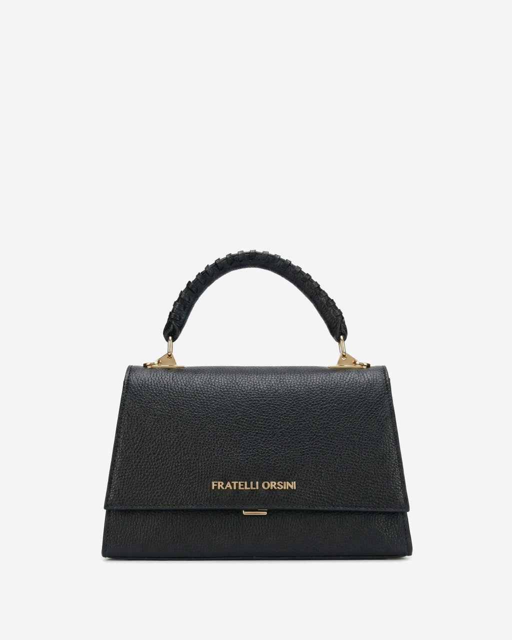 Federica Crossbody Bag in Black | Italian Calf Leather, Handmade in Italy