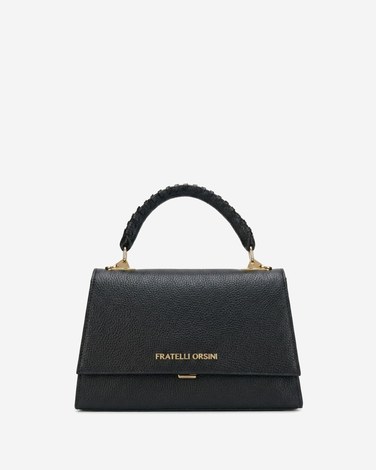 Federica Crossbody Bag in Black | Italian Calf Leather, Handmade in Italy
