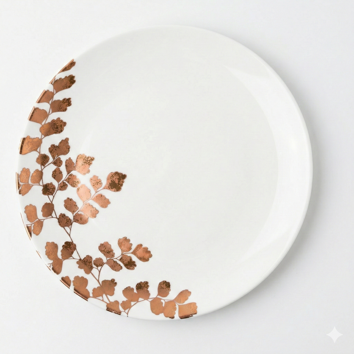 Gold filigree white porcelain accent plates