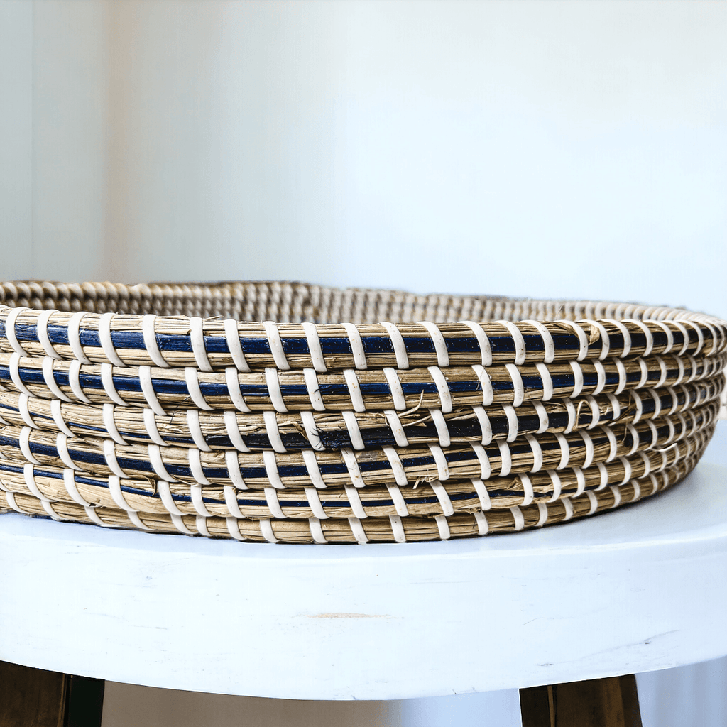 Weave handwoven natural seagrass tray