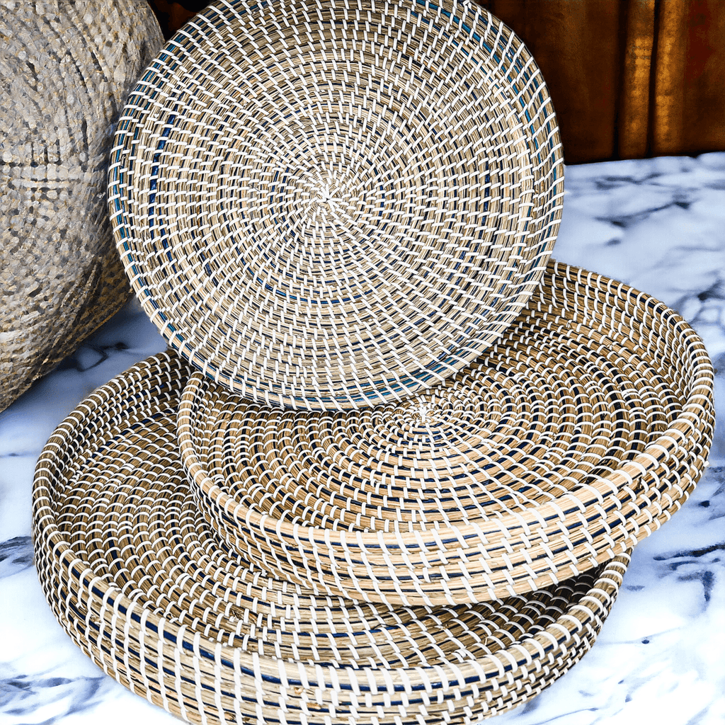 Weave handwoven natural seagrass tray