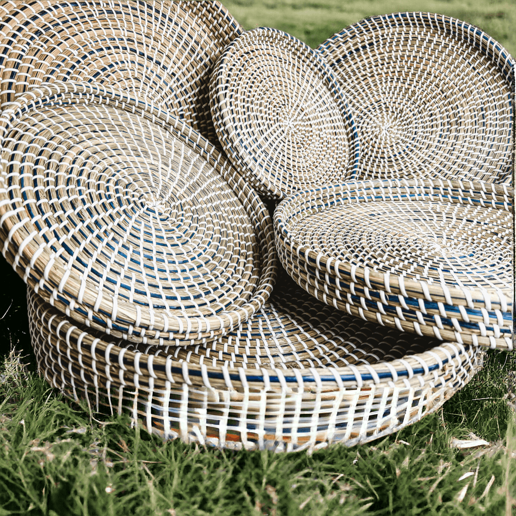 Weave handwoven natural seagrass tray
