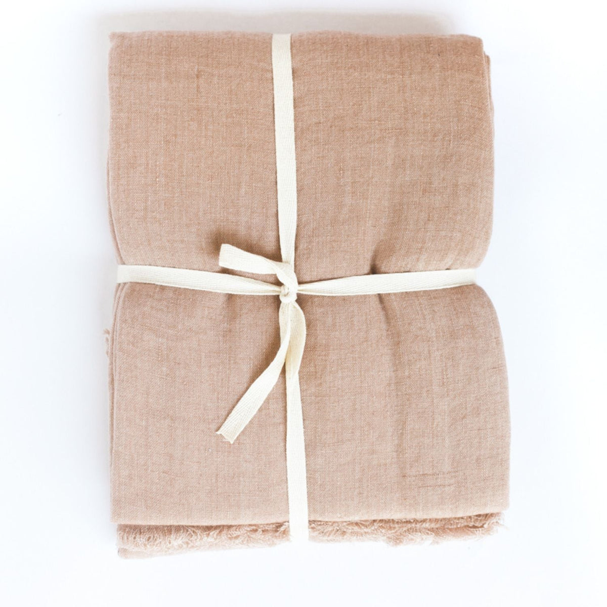 Stone washed linen tablecloth