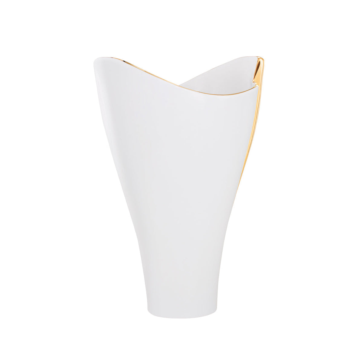 Tropheo Vase Gold — Medio | French Porcelain, Made in Portugal