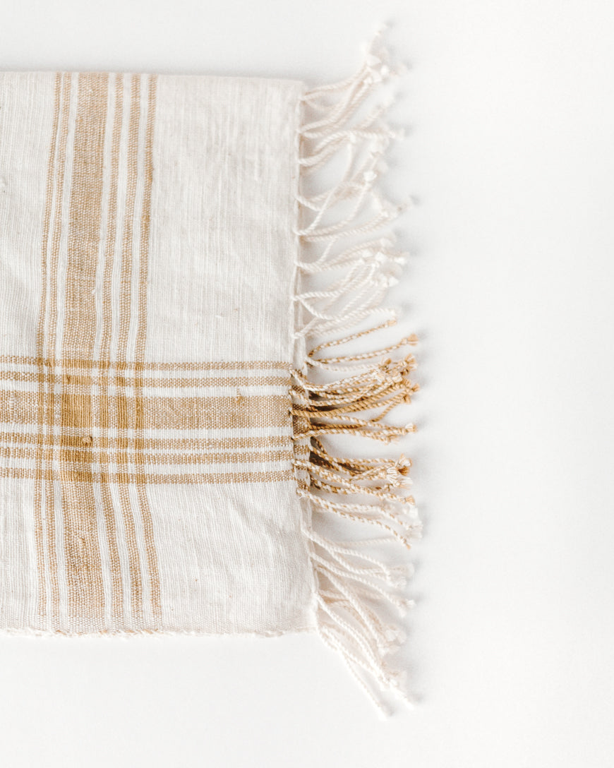 Cabin Hatch Handwoven Cotton Towel 38x72" – Farmhouse Style | ESVILA