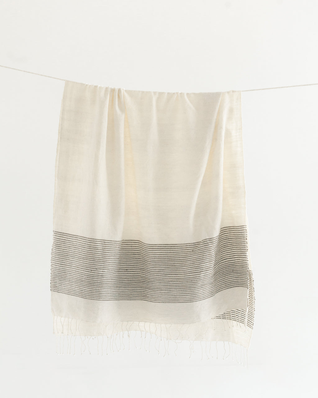 Riviera Handwoven Cotton Throw Blanket 38x72 – Artisan Ethiopian Weave | ESVILA