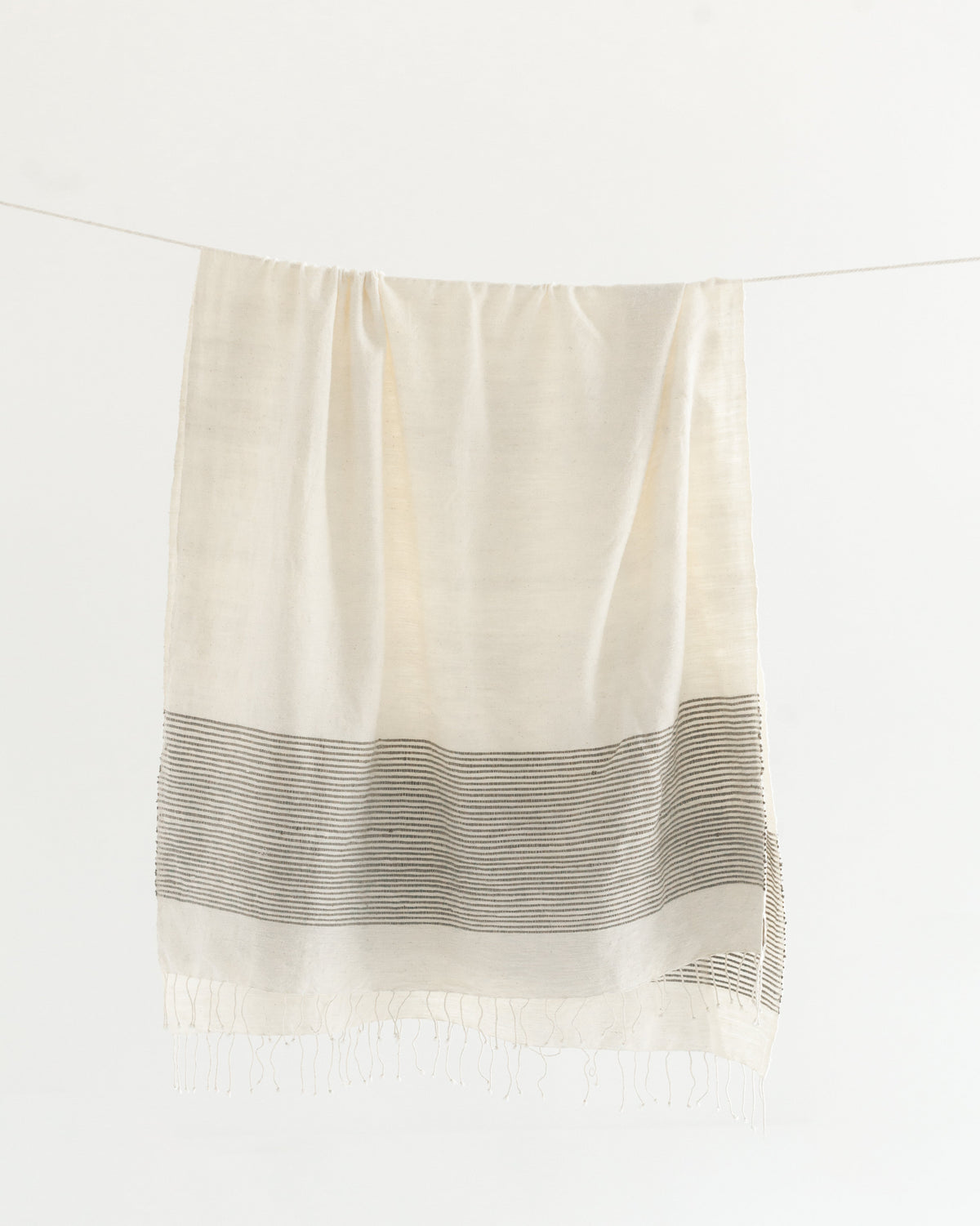 Riviera Handwoven Cotton Throw Blanket 38x72 – Artisan Ethiopian Weave | ESVILA