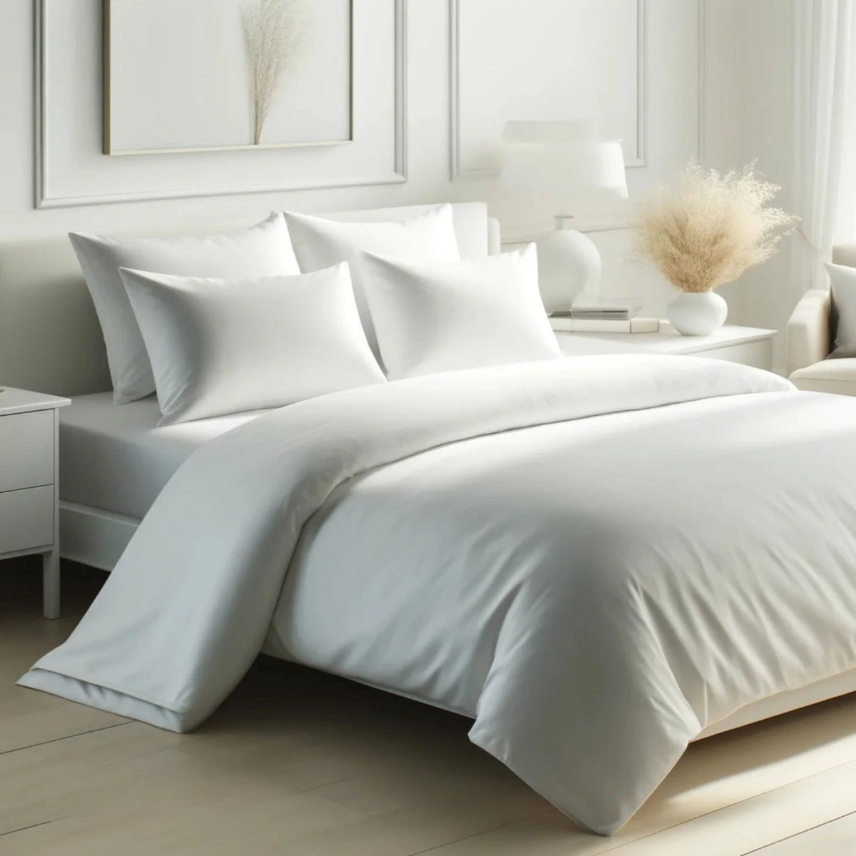 Bamboo viscose duvet cover with two shams