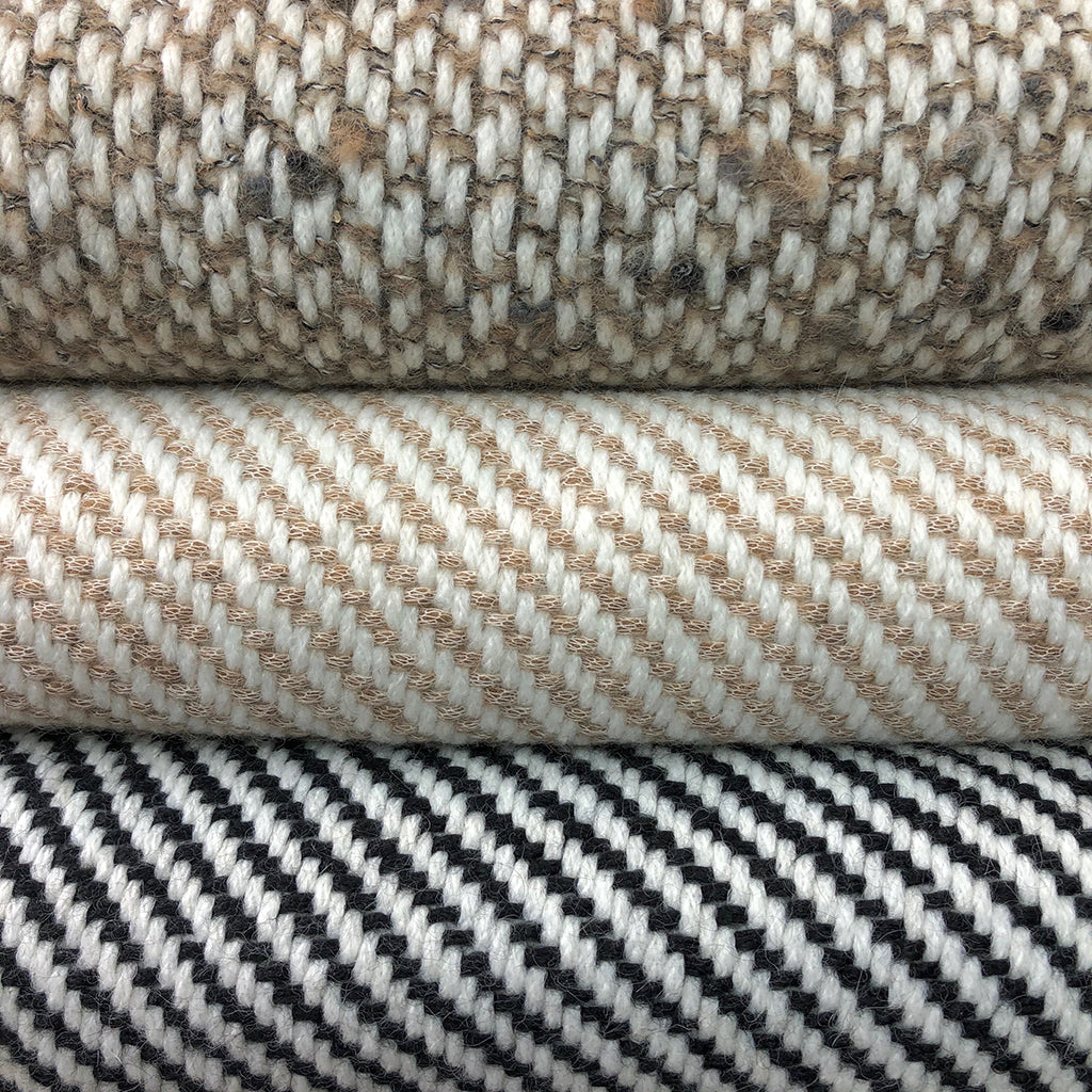 Chunky camel stripe alpaca throw 62x48 inches