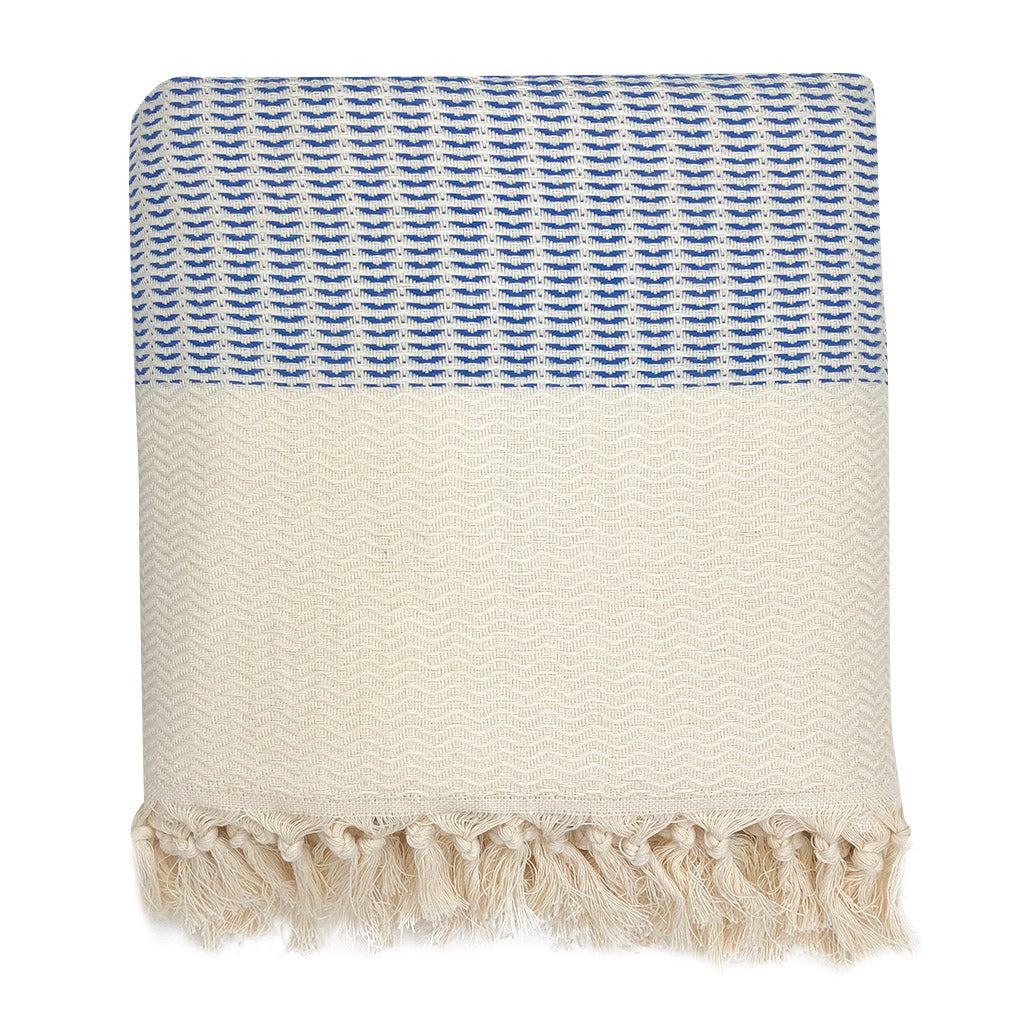 Plush Wavy Turkish Cotton Throw – Handloomed in Denizli | ESVILA