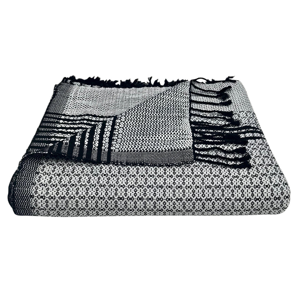 Cambodian Handloom Tapestry Throw 90x38" – Organic Cotton | ESVILA