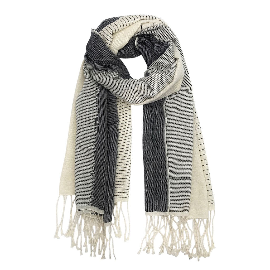 Espresso Handloom Cashmere Scarf 79x26" – Grade A Himalayan Cashmere | ESVILA
