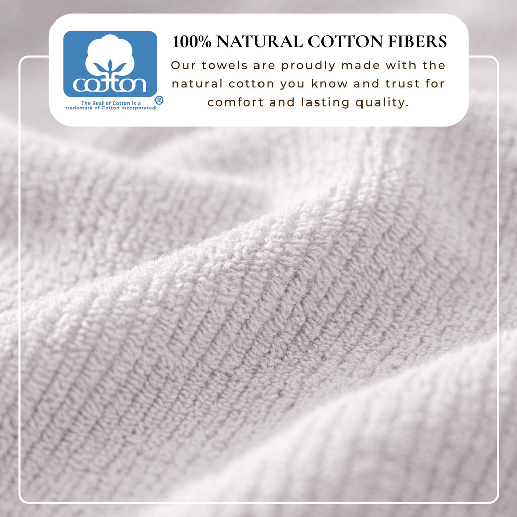Turkish Cotton Ribbed Bath Towel Set of 6 | ESVILA